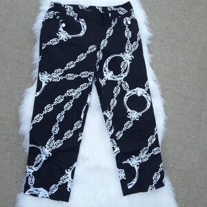 Etcetera Chain Handcuff printed design pant sz 2